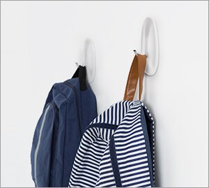 Hanging bags using Command™ wire hooks
